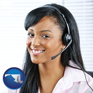 a customer service representative - with Maryland icon
