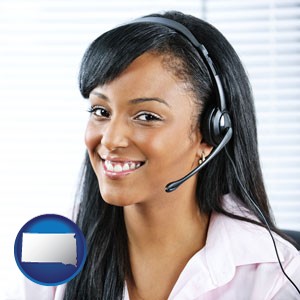 a customer service representative - with South Dakota icon